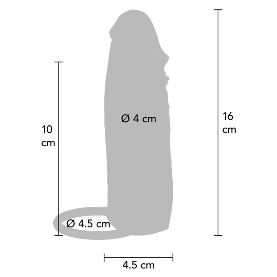 GET REAL - VIBRATING HYDRATING SILICONE PENIS SLEEVE CARAMEL 16 CM