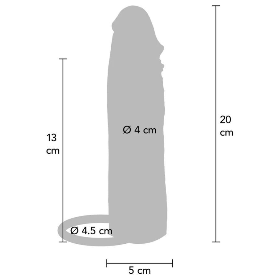 GET REAL - VIBRATING HYDRATING SILICONE PENIS SLEEVE CARAMEL 20 CM