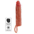 GET REAL - VIBRATING HYDRATING SILICONE PENIS SLEEVE CARAMEL 20 CM