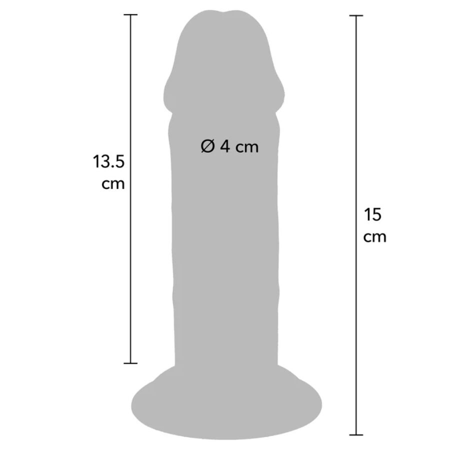 GET REAL - TPE LUXURY THICK DUAL DENSITY DILDO 15 CM