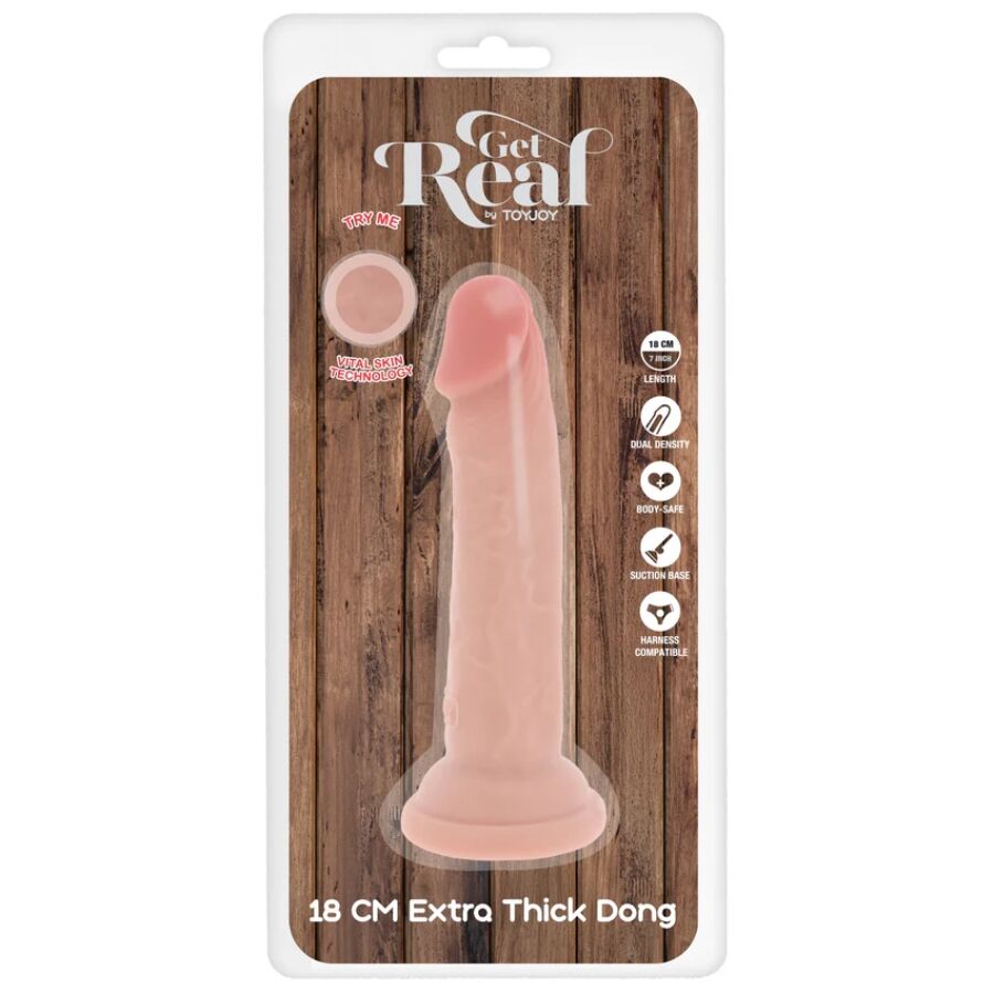 GET REAL - LUXURY THICK DOUBLE DENSITY TPE PENIS 18 CM