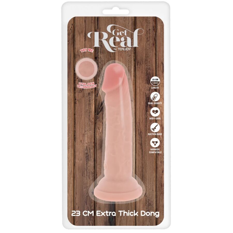 GET REAL - DELUXE THICK DOUBLE DENSITY TPE PENIS 23 CM