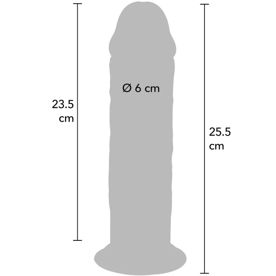 GET REAL - DELUXE THICK DOUBLE DENSITY TPE DILDO 25.5 CM