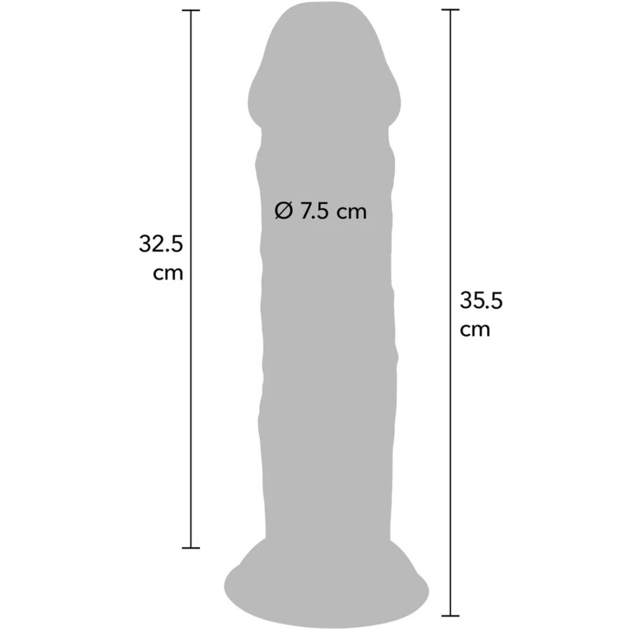 GET REAL - TPE LUXURY THICK DUAL DENSITY DILDO 14"