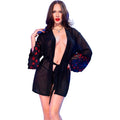 CHILIROSE - CR 4882 BLACK BABYDOLL & THONG S