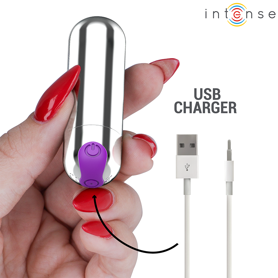 INTENSE - KAREN RECHARGEABLE VIBRATING MINI SILVER