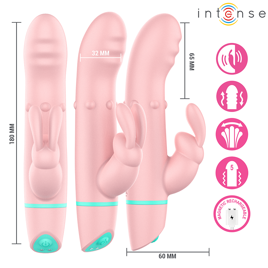 INTENSE - ALVIN RABBIT STIMULATOR AND ROTATING + OSCILLATING VIBRATOR