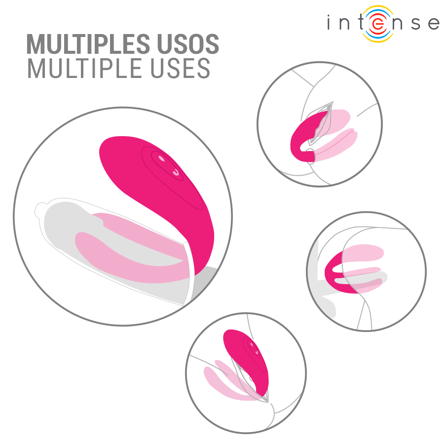 INTENSE - JULIA DOUBLE VIBRATOR WITH CLAMP STIMULATOR AND REMOTE CONTROL