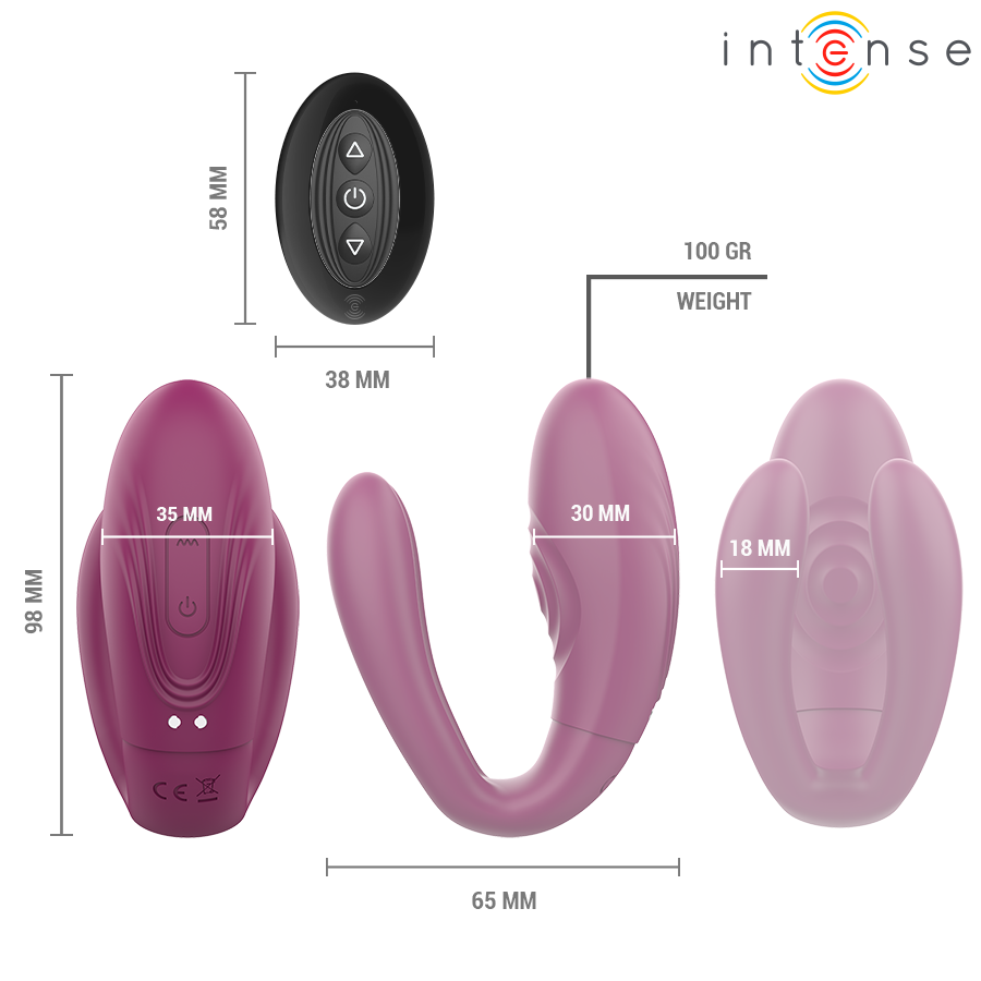 INTENSE - SANDRA TAPPING AND VIBRATION STIMULATOR WITH REMOTE CONTROL
