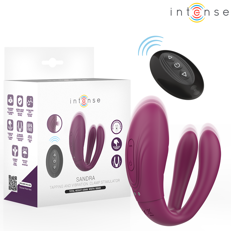 INTENSE - SANDRA TAPPING AND VIBRATION STIMULATOR WITH REMOTE CONTROL