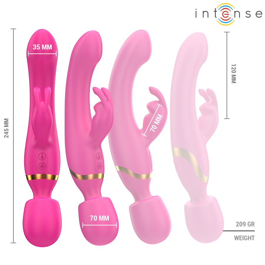 INTENSE - WINONA RABBIT AND WAND DOUBLE VIBRATOR