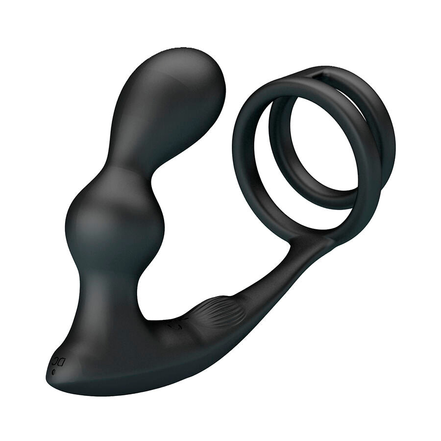 MR PLAY - VIBRATING BUTT PLUG WITH COCK RING AND REMOTE CONTROL