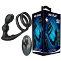 MR PLAY - VIBRATING BUTT PLUG WITH COCK RING AND REMOTE CONTROL