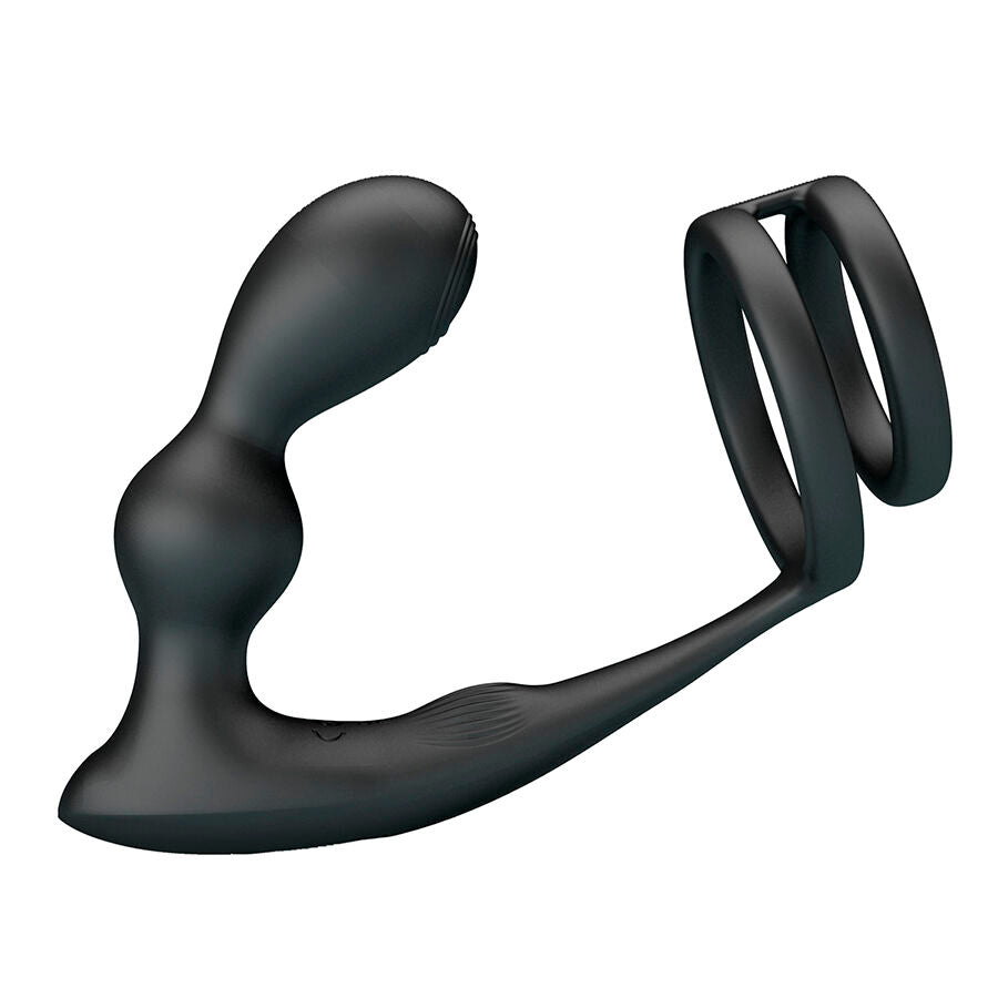 MR PLAY - VIBRATING BUTT PLUG WITH COCK RING AND REMOTE CONTROL