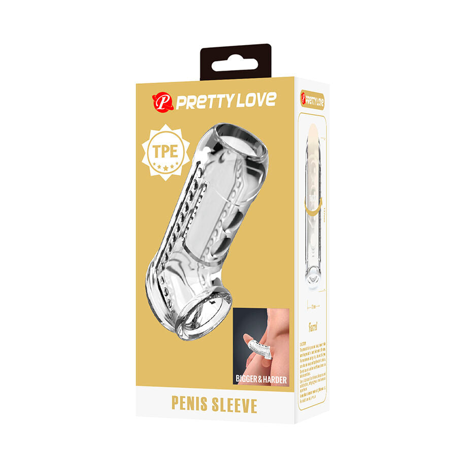 PRETTY LOVE - TRANSPARENT TEXTURED PENIS SLEEVE