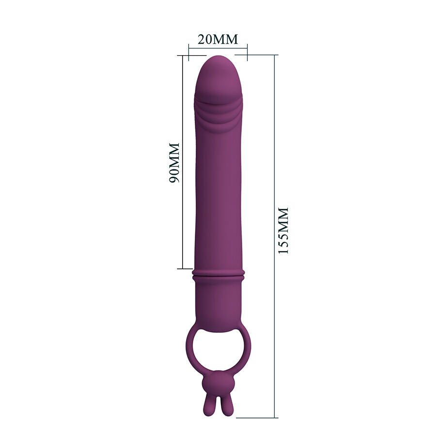 PRETTY LOVE - CORA PENIS-SHAPED VIBRATOR WITH RESISTANCE RING