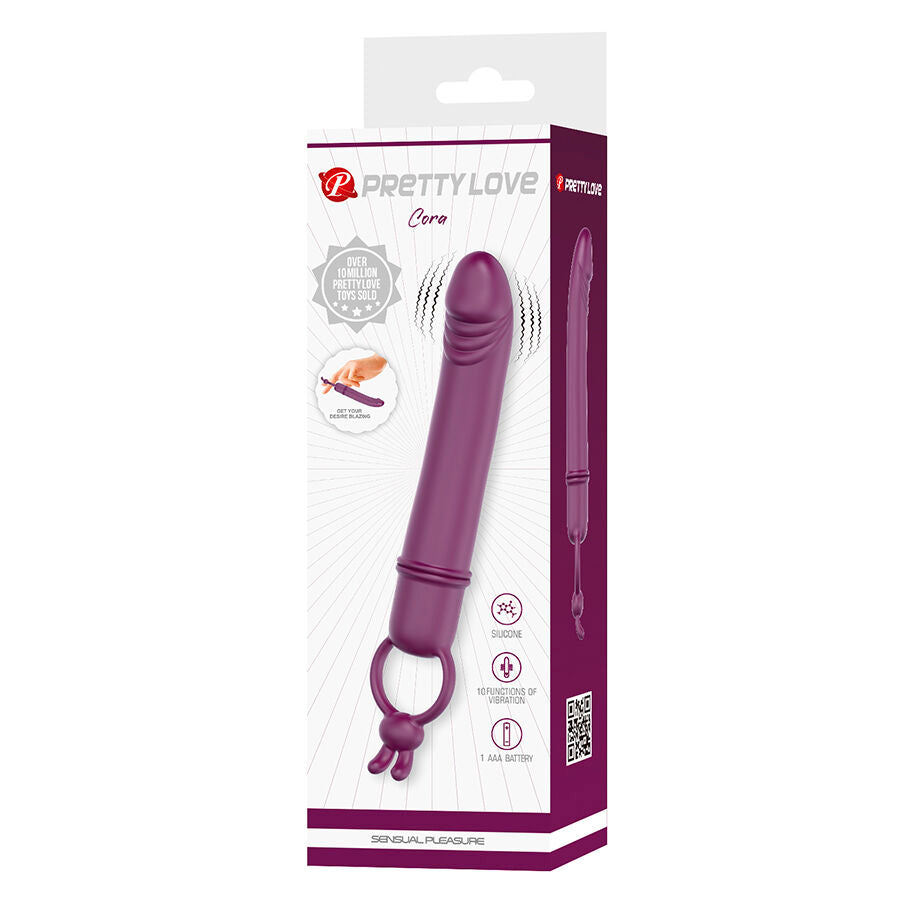 PRETTY LOVE - CORA PENIS-SHAPED VIBRATOR WITH RESISTANCE RING