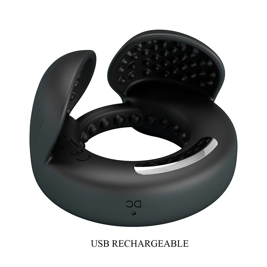 PRETTY LOVE - QUENTIN PENIS RING WITH TESTICLE STIMULATOR