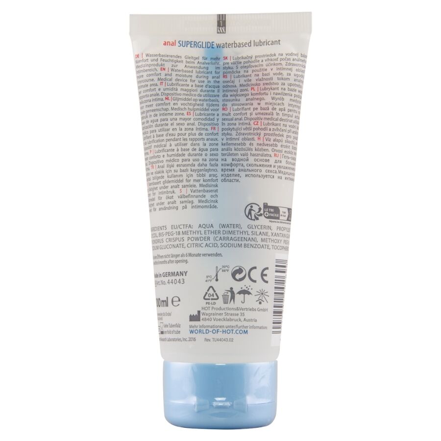 HOT - ANAL SUPERGLIDE LIQUID PLEASURE WATER-BASED LUBRICANT 100 ML