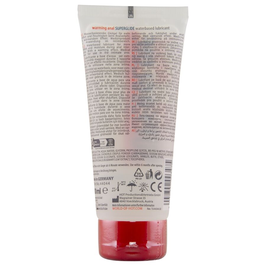 HOT - WARMING ANAL LUBRICANT SUPERGLIDE 100 ML