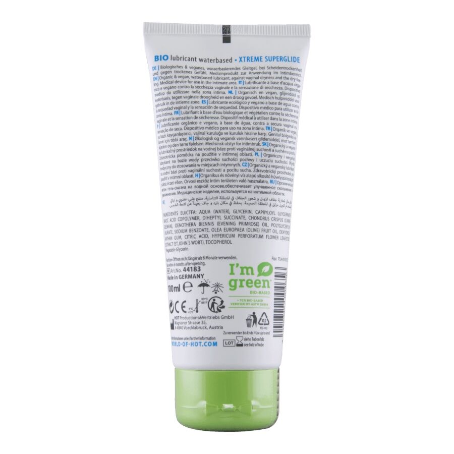 HOT - XTREME 100 ML ORGANIC WATER-BASED LUBRICANT
