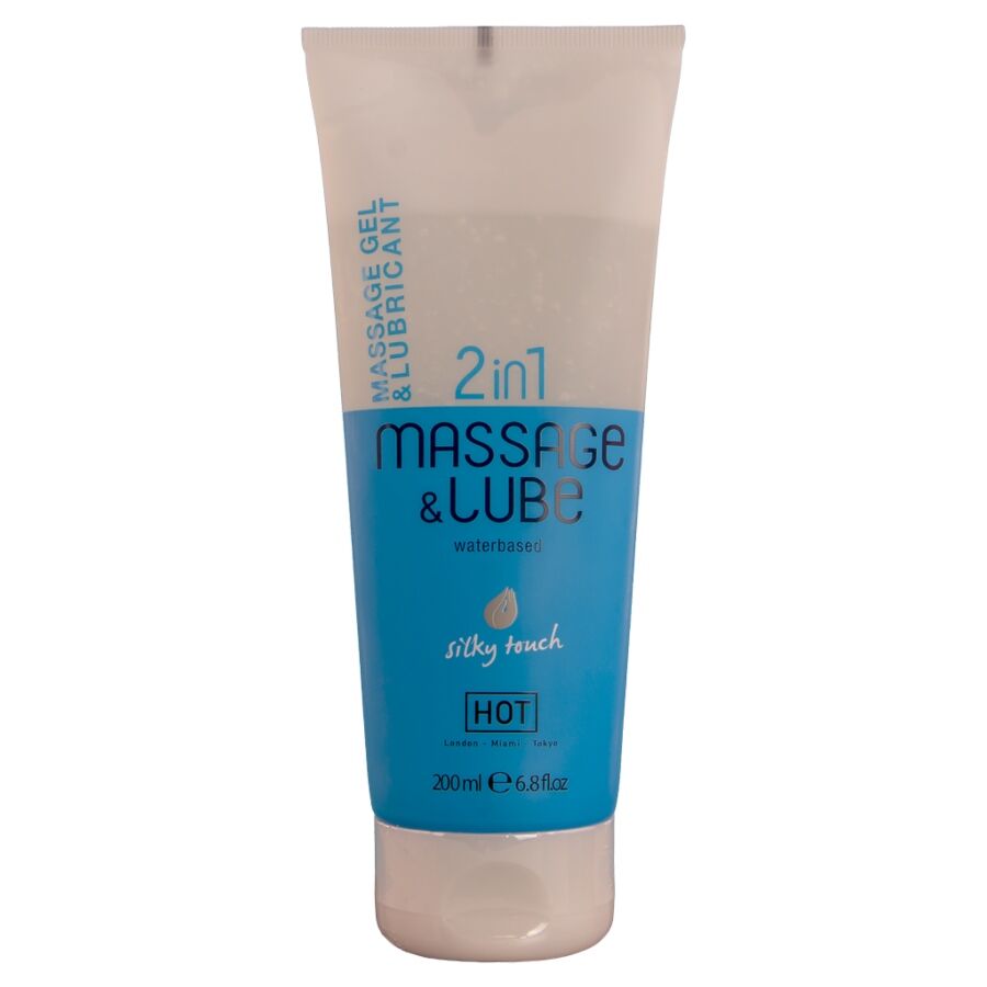 HOT - 2-IN-1 MASSAGE AND GLIDE GEL, SILKY TEXTURE, 200 ML