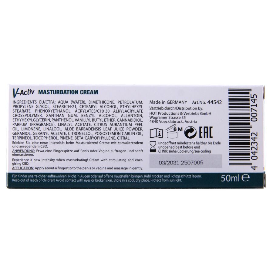 HOT - UNISEX CBD WARMING MASTURBATION CREAM 100 ML