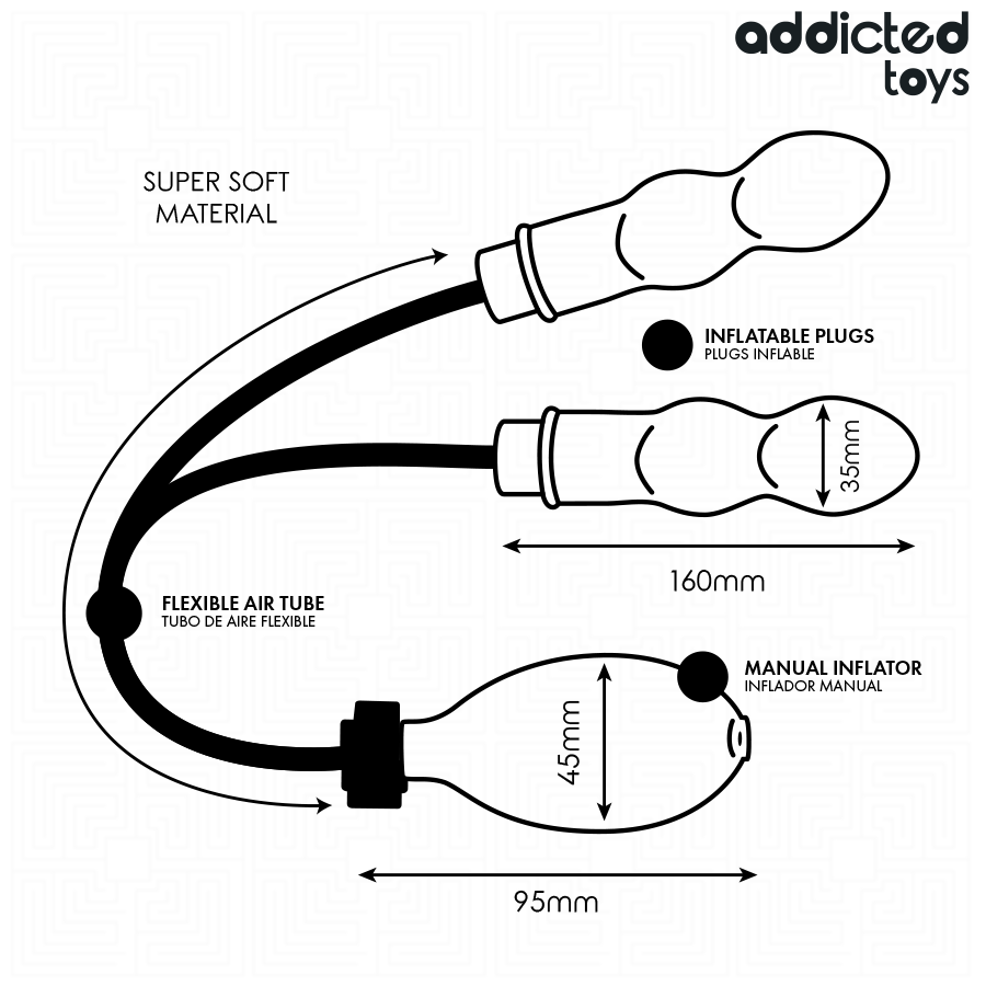 ADDICTED TOYS - INFLATABLE DOUBLE ANAL PLUG MODEL 1