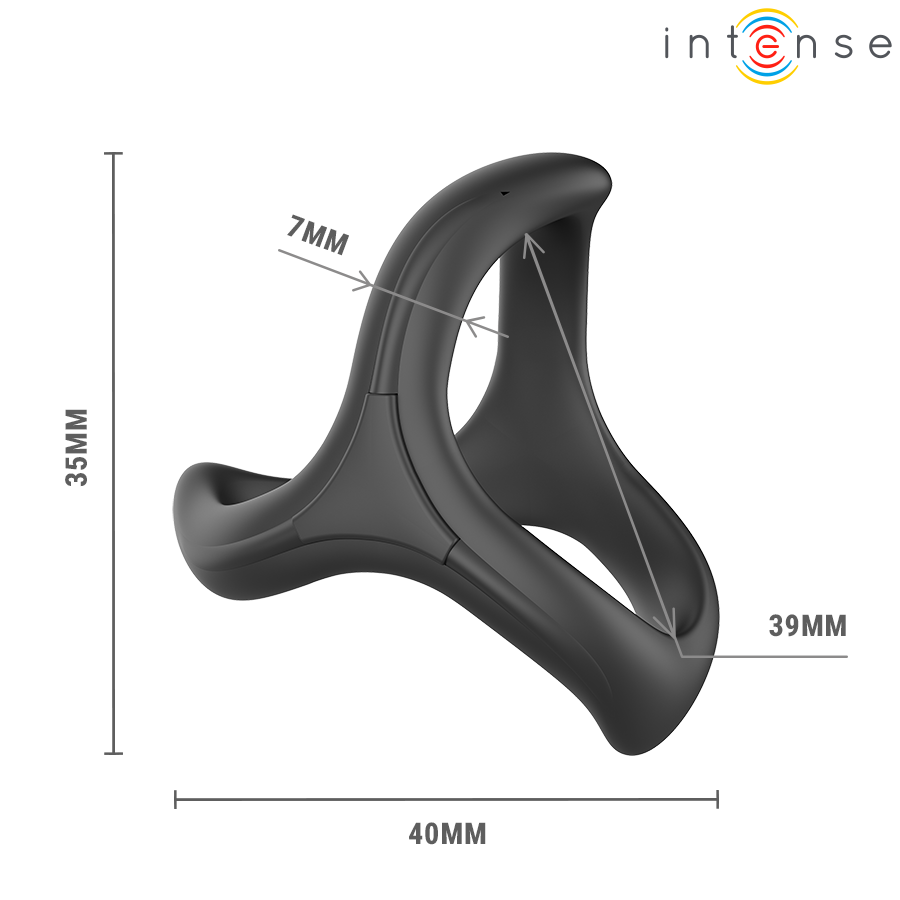 INTENSE - ALFIE TRIPLE ADJUSTABLE COCK RING MODEL 6