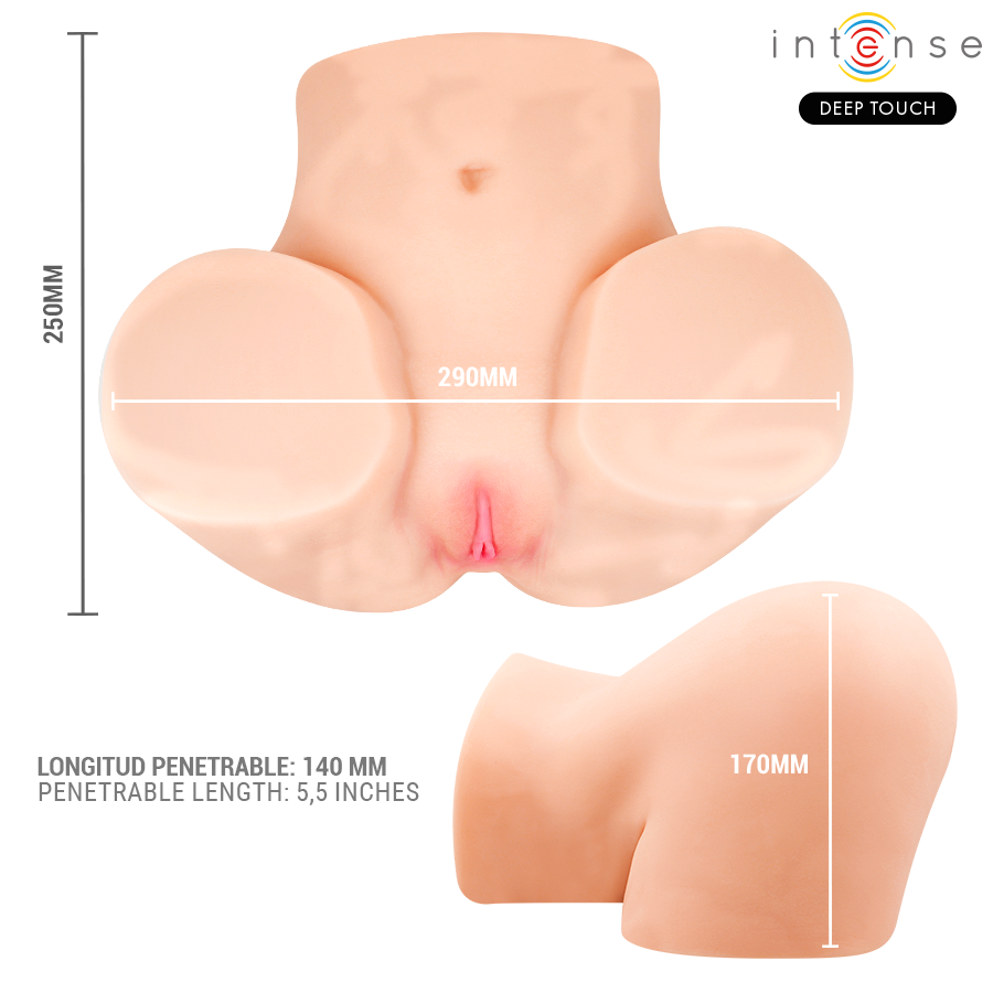 INTENSE DEEP TOUCH - GINGER VAGINAL MASTURBATOR WITH SUCTION, HEAT, VIBRATION AND VOICE EFFECTS, REMOTE CONTROL INCLUDED, 5.3 KG
