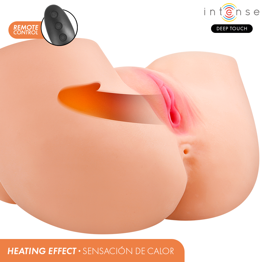 INTENSE DEEP TOUCH - GINGER VAGINAL MASTURBATOR WITH SUCTION, HEAT, VIBRATION AND VOICE EFFECTS, REMOTE CONTROL INCLUDED, 5.3 KG