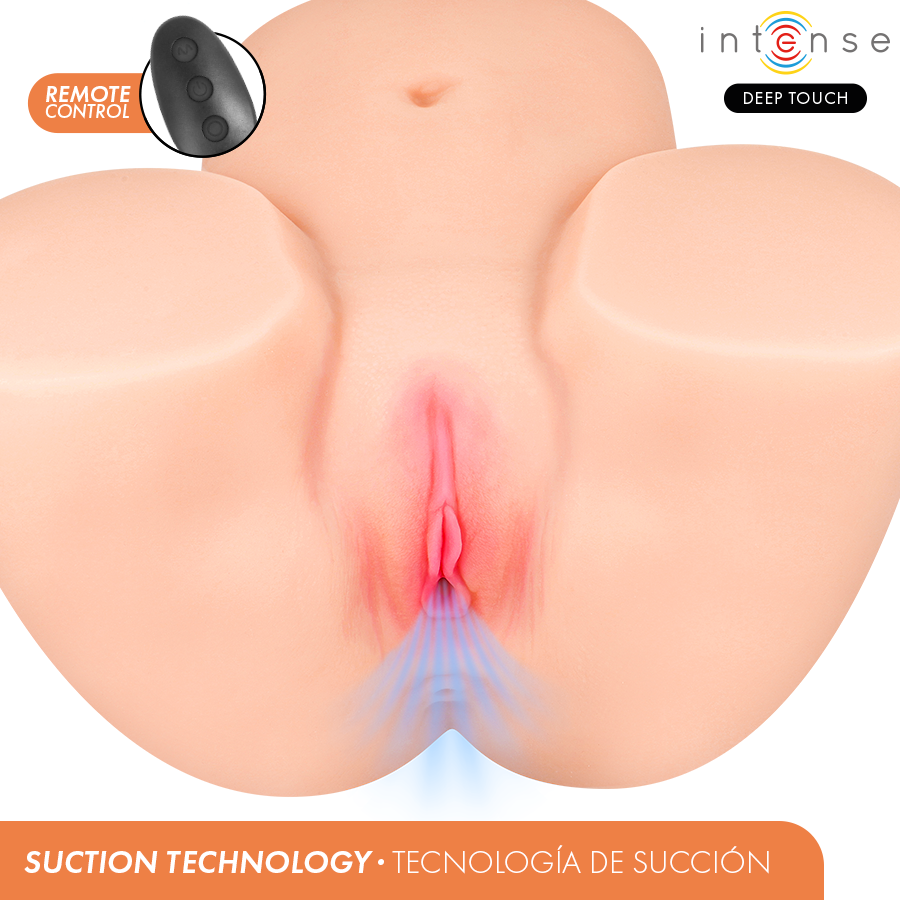 INTENSE DEEP TOUCH - GINGER VAGINAL MASTURBATOR WITH SUCTION, HEAT, VIBRATION AND VOICE EFFECTS, REMOTE CONTROL INCLUDED, 5.3 KG