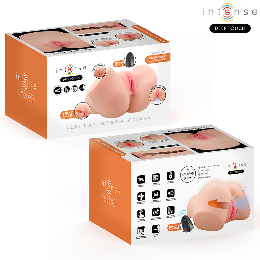 INTENSE DEEP TOUCH - NICOLE VAGINAL MASTURBATOR WITH SUCTION, HEATING, VIBRATION AND VOICE EFFECTS, WITH REMOTE CONTROL, 5.3 KG
