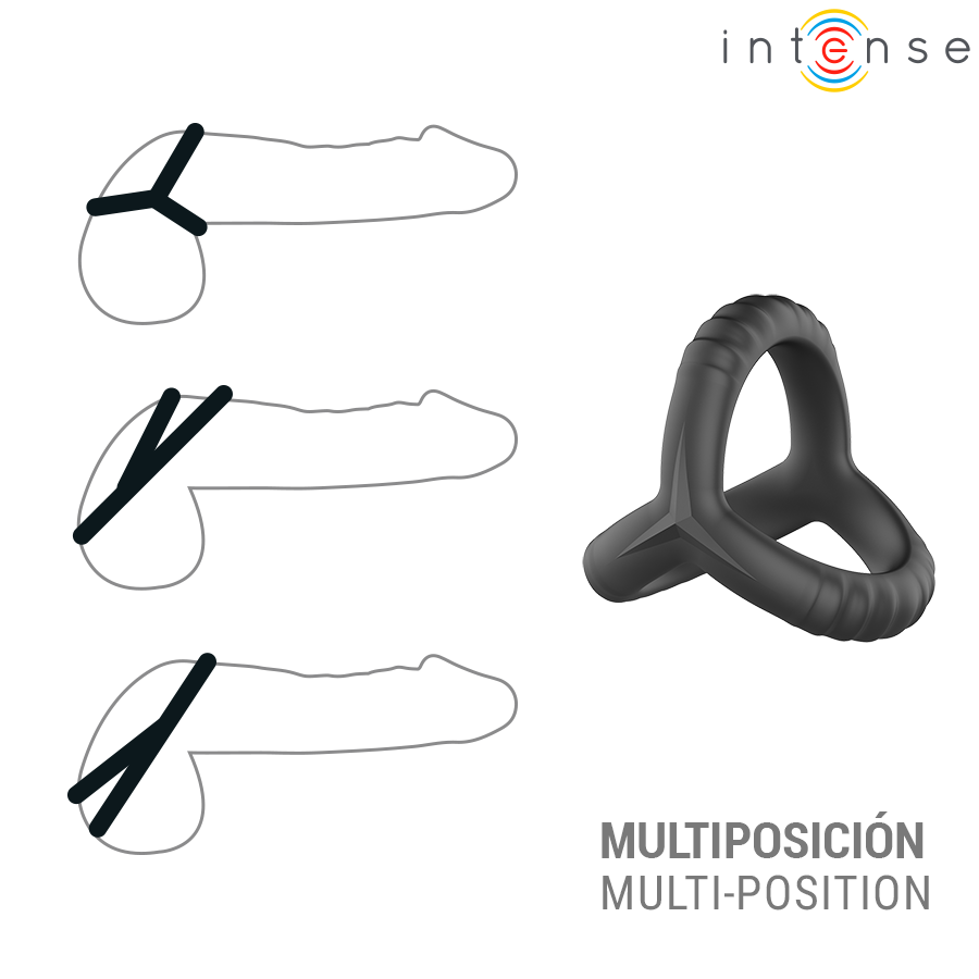 INTENSE - JOHN TRIPLE ADJUSTABLE PENIS RING MODEL 4