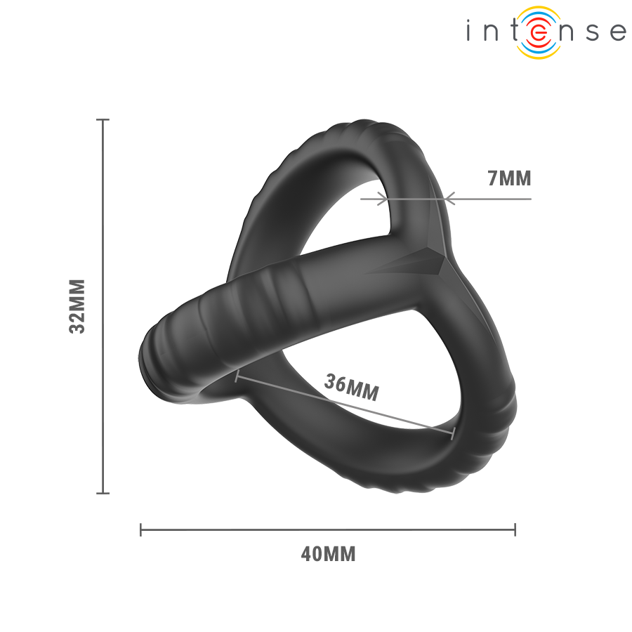 INTENSE - JOHN TRIPLE ADJUSTABLE PENIS RING MODEL 4