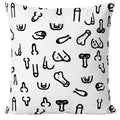DIABLO PICANTE - COUSSIN PÉNIS BLANC 30 X 30