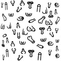 DIABLO PICANTE - PENIS SHAPED SQUARE COASTERS 10 COUNT