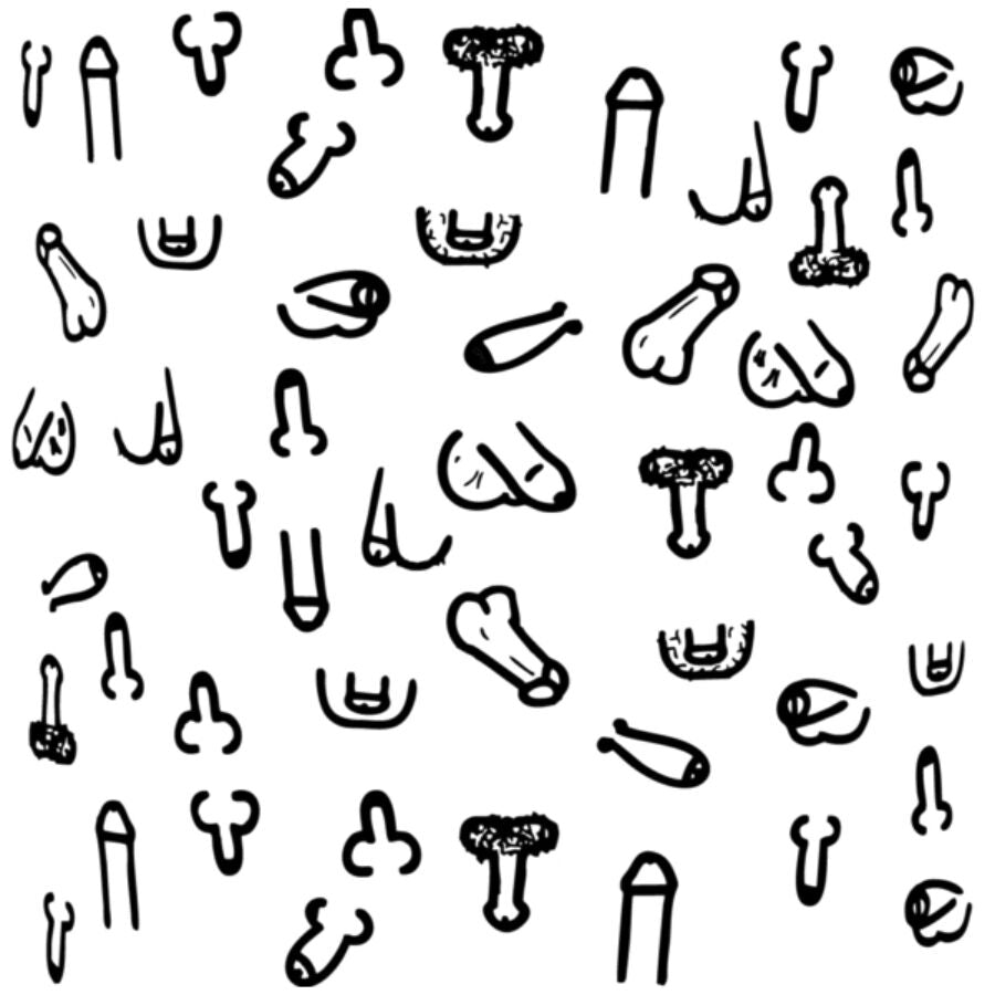 DIABLO PICANTE - PENIS SHAPED SQUARE COASTERS 10 COUNT