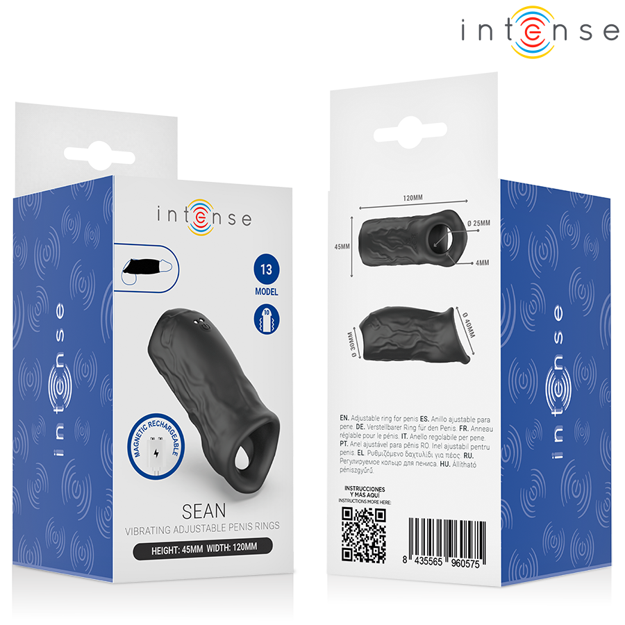 INTENSE - SEAN VIBRATING AND ADJUSTABLE PENIS RING MODEL 13