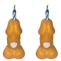 DIABLO PICANTE - GOLD PENIS-SHAPED BIRTHDAY CANDLES (2 UNITS)