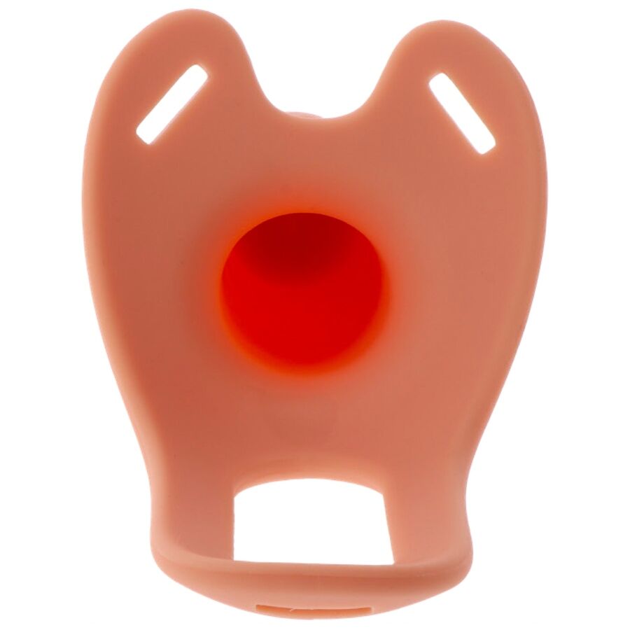 HIDDEN DESIRE - INFERNO VIBRATING PENIS SLEEVE WITH STRAP-ON 16 CM