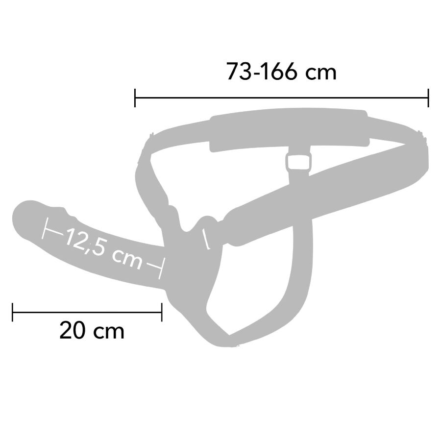 HIDDEN DESIRE - INFERNO SLEEVE COCK WITH STRAP-ON 20 CM