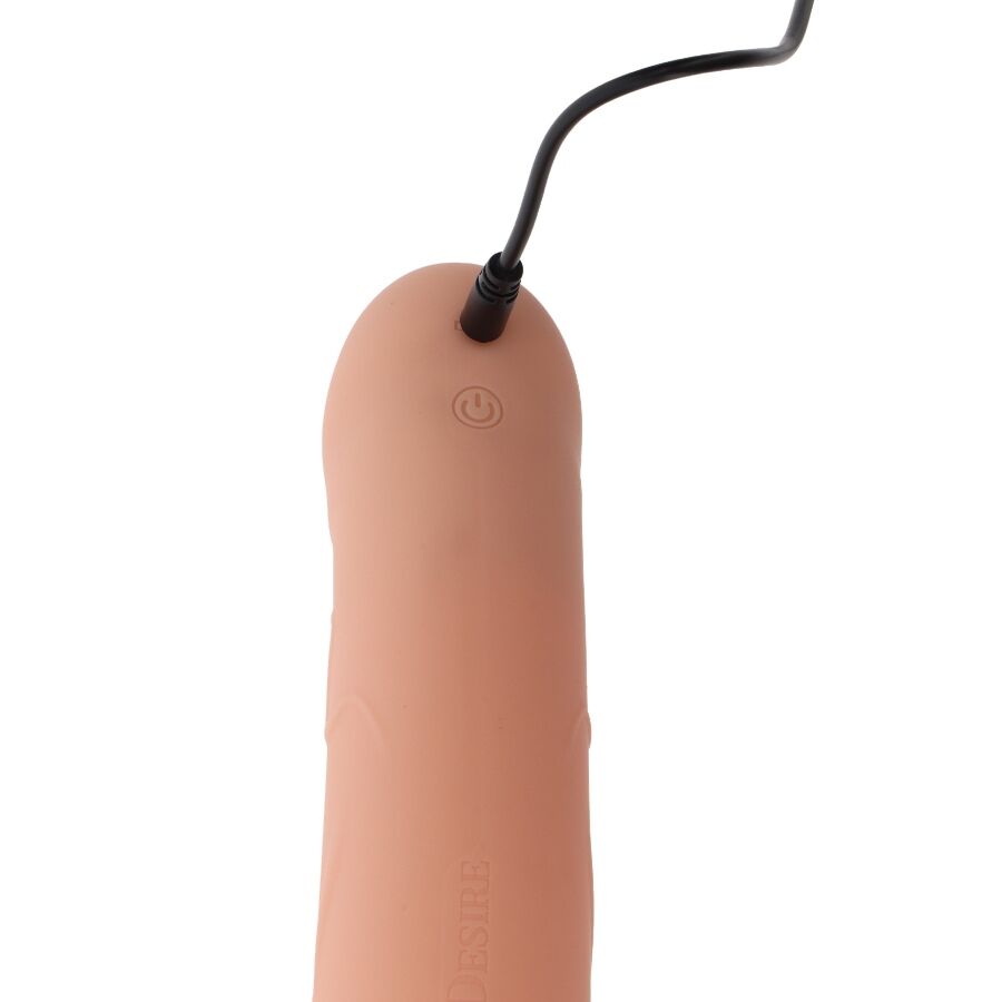 HIDDEN DESIRE - INFERNO VIBRATING PENIS SLEEVE WITH STRAP-ON 20 CM
