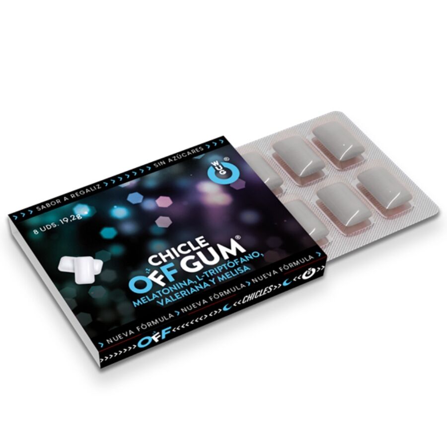 WUG GUM - OFF VALERIAN-FREE, WITH TRYPTOPHAN, LEMON BALM AND MELATONIN 1 X 8 UNITS