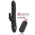 BLACK&SILVER - KENJI RABBIT VIBRATOR UP & DOWN + WATCHME REMOTE CONTROL