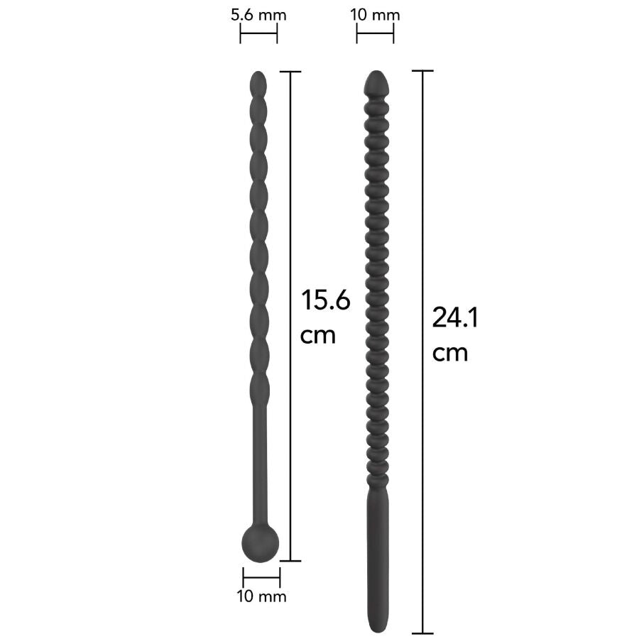 HIDDEN DESIRE - EXTREME ADVANCED URETHRAL DILATORS WITH RIDGES 2 UNITS