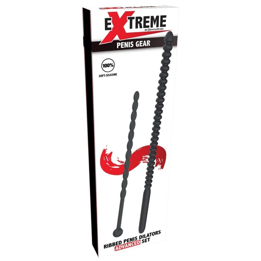 HIDDEN DESIRE - EXTREME ADVANCED URETHRAL DILATORS WITH RIDGES 2 UNITS