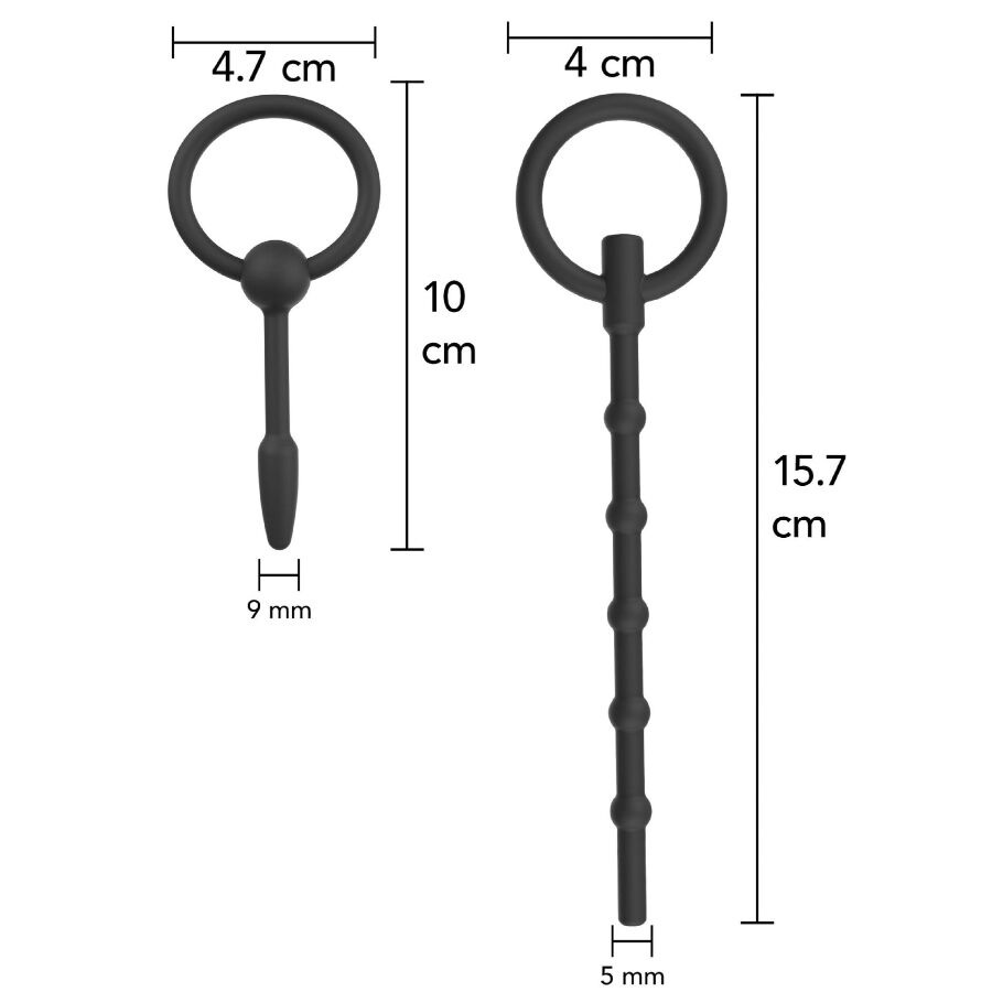 HIDDEN DESIRE - EXTREME ADVANCED URETHRAL PLUG SET 2 UNITS