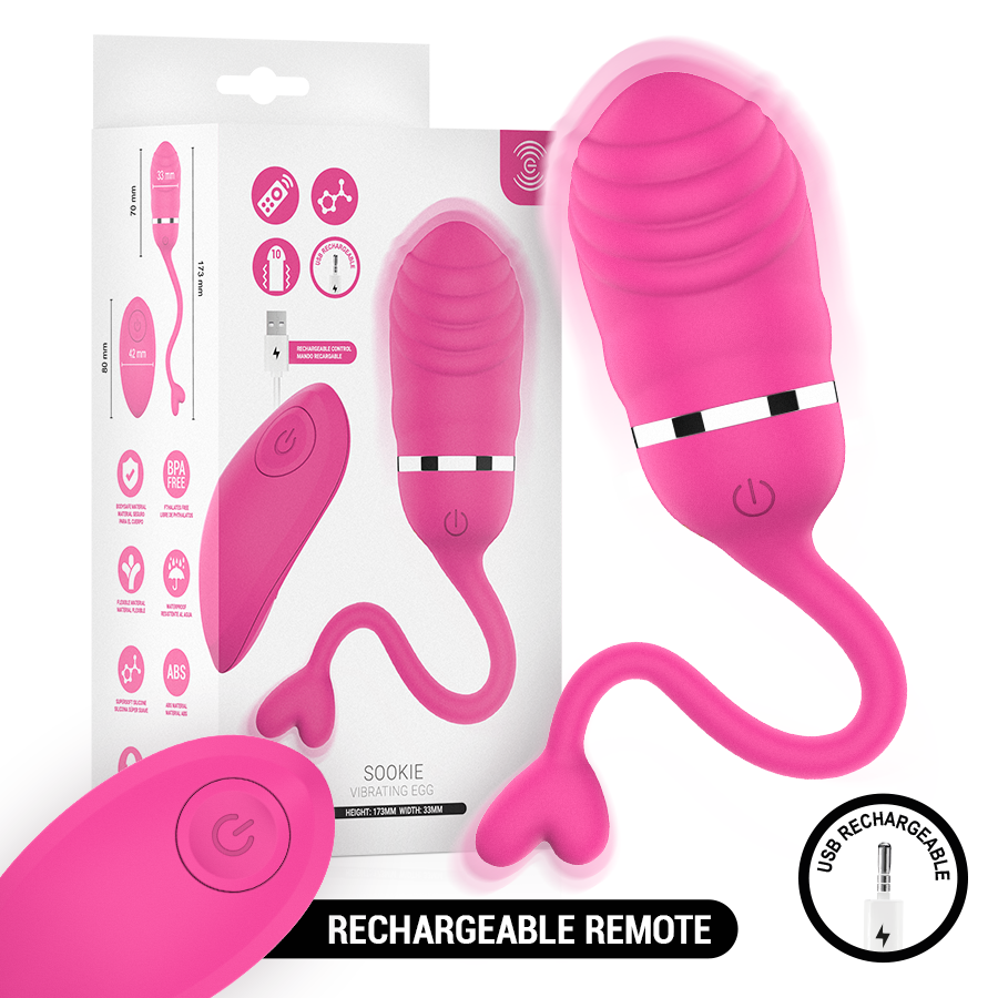 INTENSE - SOOKIE REMOTE CONTROLLED VIBRATING PINK EGG