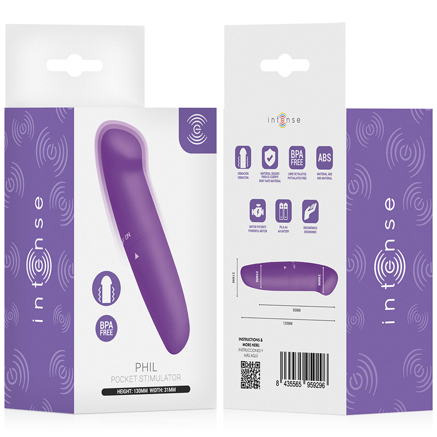 INTENSE - PHIL VIBRATOR G-SPOT PURPLE 13 CM